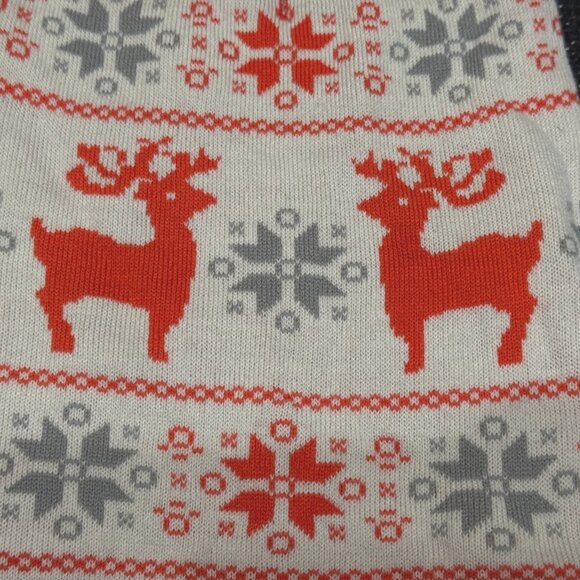 Blueberry Pet Dog Sweater, Turtleneck Knit Sweater, Fair Isle Reindeer Orange, L - Picture 8 of 13